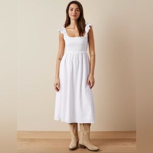 American Eagle Flutter Sleeve Smocked MIDI Dress NWT